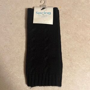 Women's  Black Braided Fingerless arm Gloves